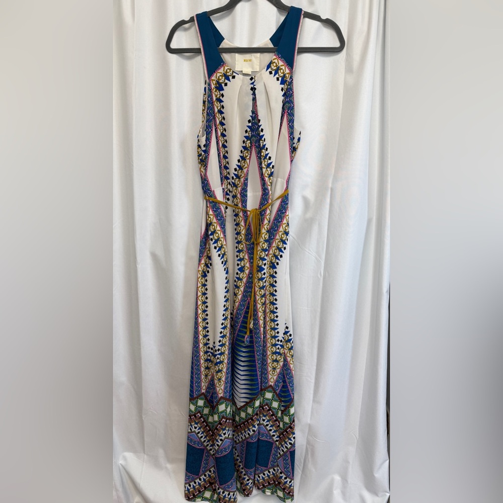 Maeve Multicolor Geometric Maxi Dress